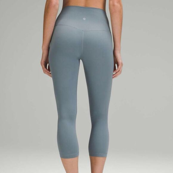 Lululemon Align High-Rise Crop 21" Nulu Leggings Belgian Blue Size 4 - Picture 1 of 9